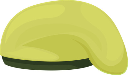 Illustration of a yellow safety helmet in a flat cartoon style, isolated on white