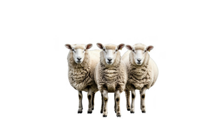 Three sheep standing