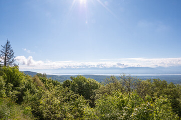 vue sur la région Genevoise depuis le col de la Faucille