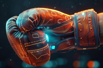 High-Tech Smart Boxing Glove with Fitness Tracking Features