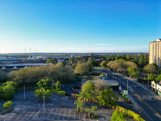 Aerial View of Portsmouth City Centre, England United Kingdom. May 15th, 2024