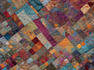 Dynamic Quilt. A Burst of Vibrant Patterns and Textures