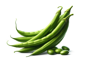 Green Beans isolated on white