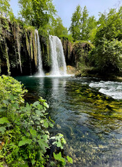 The Upper Duden Waterfall in Antalya, Turkey