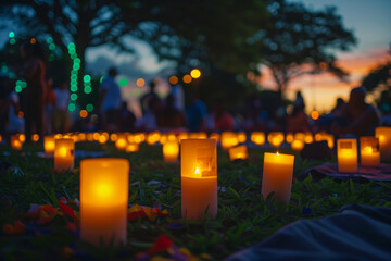 A candlelight vigil commemorating Juneteenth in remembrance of ancestors