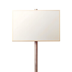 Blank whiteboard standing