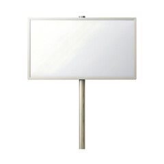Blank whiteboard standing