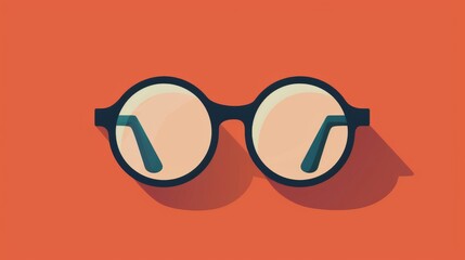 Round Sunglasses On A Colorful Background For Summer Fashion Design