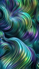 Fototapeta premium A digital illustration featuring multiple colors in a swirled pattern, resembling waves or layers of a fluid substance.
