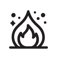 fire line icon, fire line art vector