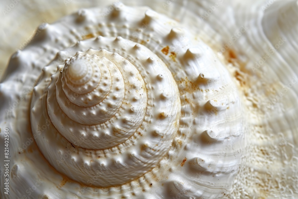Poster A macro view of a textured seashell