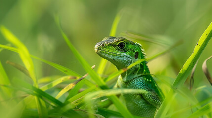 Fototapeta premium Grass lizard