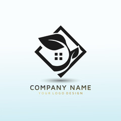 Grounds repairing house building logo design