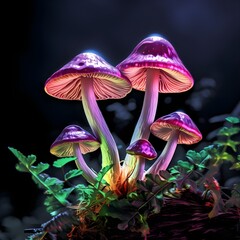 Neon Mushroom Fairytale 