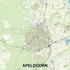 Apeldoorn, Netherlands Poster map art