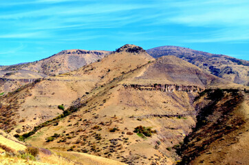Uzbekistan mountain landscape. Foothills of the Pamirs.