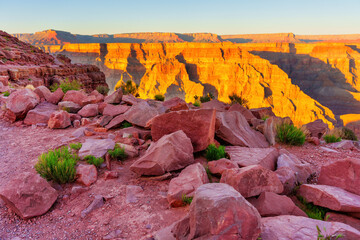 Twilight on Grand Canyon’s Rock Structures