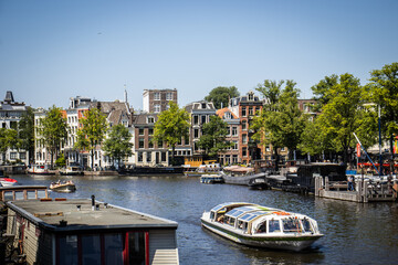 Amsterdam, Netherlands on a warm and sunny summer day