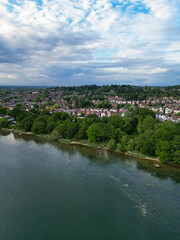 Fototapeta premium Aerial View of Southampton Port City of South England Coast, United Kingdom. May 16th, 2024