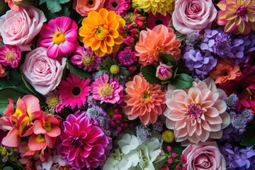 Display vibrant and colorful floral arrangements, ideal for wallpapers or background images