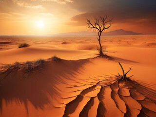 Scorched Sands. Desert Droughts and Dramatic Sunsets.