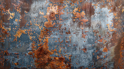 Old metal texture background, dirty iron rusty plate. Grungy vintage oxidized steel leaf or wall. Concept of rust, grunge, weathered worn material, wallpaper, rough sheet