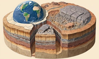 cutaway of the Earth shows its various layers, from the core to the mantle to the asthenosphere.