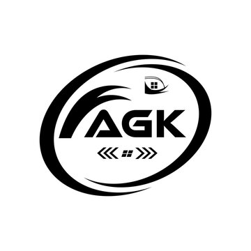 AGK letter logo design. AGK Simple and modern logo. AGK luxurious Alphabet logo Design. -vector Illustration