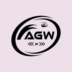 AGW letter logo design. AGW Simple and modern logo. AGW luxurious Alphabet logo Design. -vector Illustration