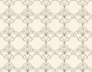 Classic art deco vector seamless pattern. Abstract vintage background. Geometric damask texture.