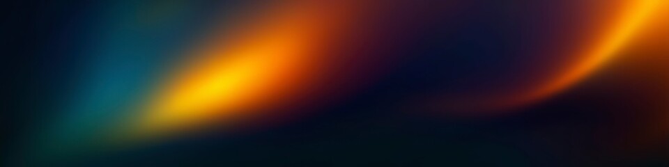 Fototapeta premium An intense burst of orange emerges from the darkness in this abstract gradient background, reminiscent of a smoldering ember in the night.