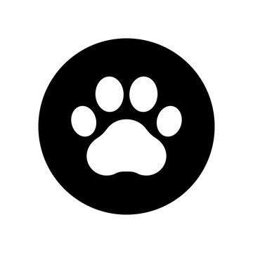 recommend clip art: Footprint pet. Paw prints. Dog or cat vector, icon. Foot puppy isolated on white background. Black silhouette paw. Cute shape paw print. Walks for design. Animal track. Trace foot dog, cat. Vector