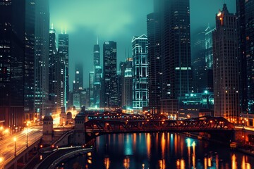 Obraz premium Photograph a cityscape with a surreal twist, incorporating elements of your favorite comic genre