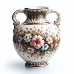 Elegant Ceramic Vase with Detailed Floral Design for Sophisticated Home Decor