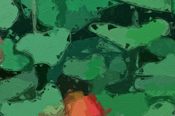 Oil painting and various flowers, cats, dogs, fish, rivers, lotus leaves, lotus scenery, strawberries, chrysanthemums