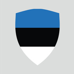 Estonia Flag in Shield Shape Frame