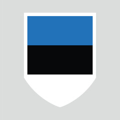 Estonia Flag in Shield Shape Frame