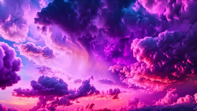 A plethora of clouds in warm hues fill the sky, creating a colorful scenic view, A colorful array of warm hues blending together in the sky