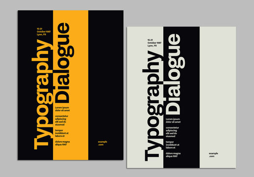 Minimal Typography Flyer Layout Design Concept