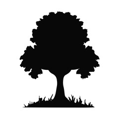 Tree Silhouette Vector Clipart	