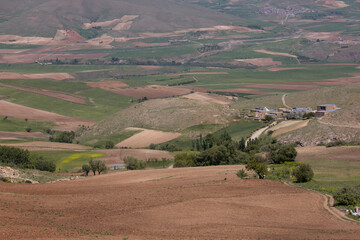 Fototapeta premium The beautiful nature of the Kurdistan province of Iran and the villages and greenery around the city of Saqqez