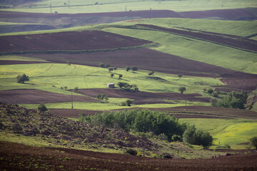 Obraz premium The beautiful nature of the Kurdistan province of Iran and the villages and greenery around the city of Saqqez