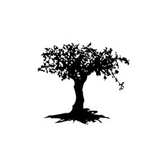 Tree Silhouette Vector Clipart.