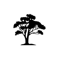 Tree Silhouette Vector Clipart	
