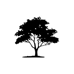 Tree Silhouette Vector Clipart.