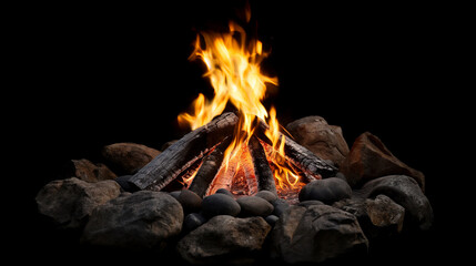 Xamp fire isolate on black