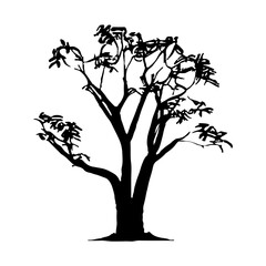 Tree Silhouette Vector Clipart.