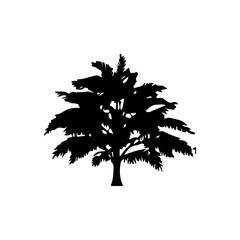 Tree Silhouette Vector Clipart.