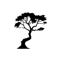 Tree Silhouette Vector Clipart.