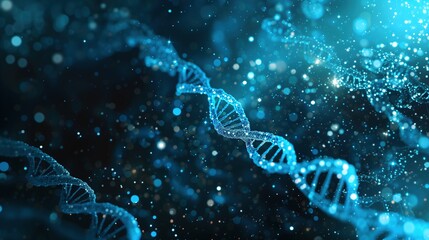 DNA Gene sybmol science background, biology concept, chromosomes 